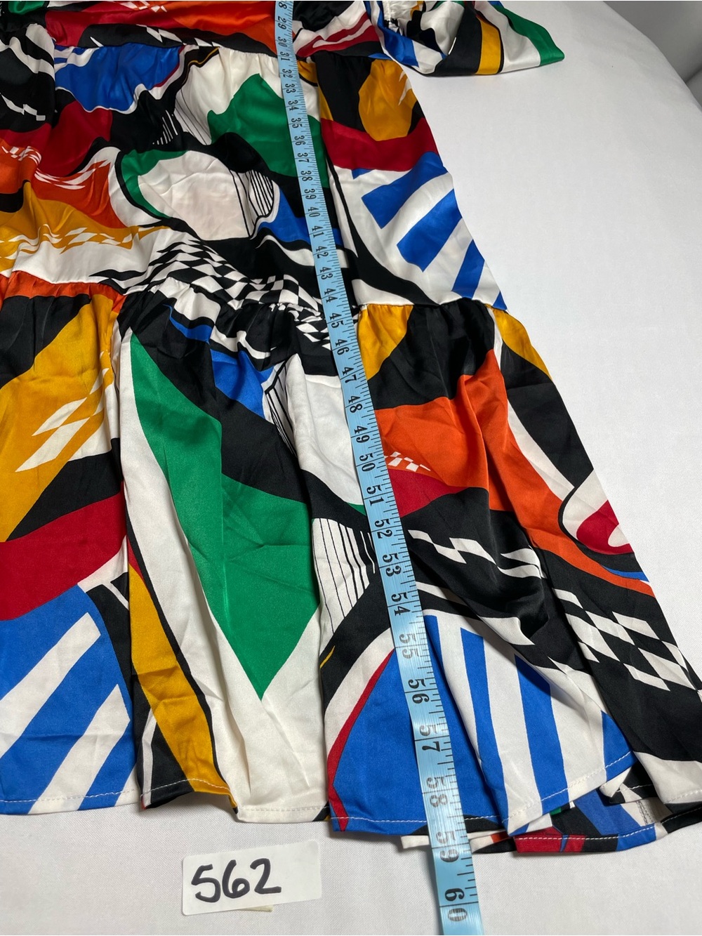 New York & Company Multicolor Geometric V-Neck Maxi Dress boho style - Picture 8 of 13